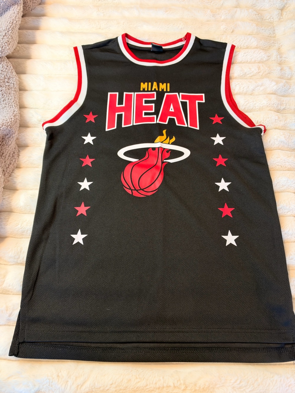 NBA Miami Heat Black Red White Sleeveless Basketball Jersey
